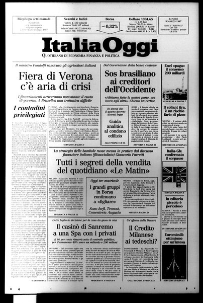 Italia oggi : quotidiano di economia finanza e politica